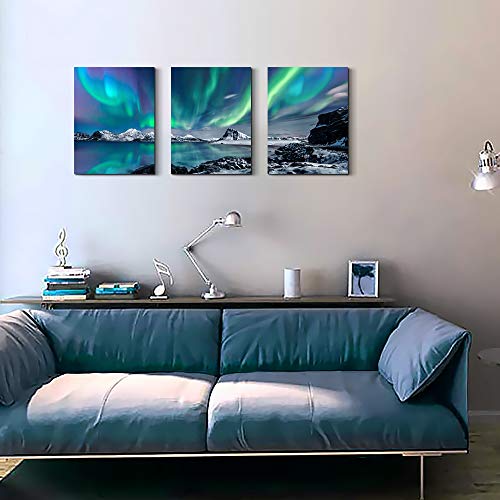 Aurora Scenery Canvas Wall Art Set for Home