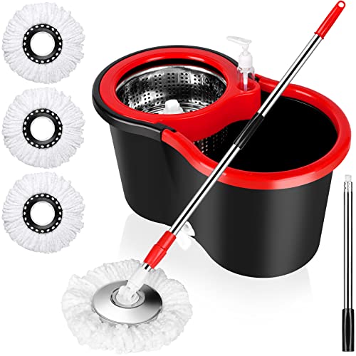 360° Spin Mop Bucket Set with Adjustable Handle