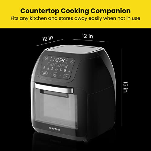 Chefman Multifunction Digital Air Fryer: Rotisserie, Dehydrator, Convectionoken