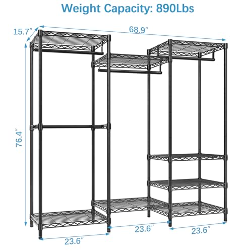 VIPEK V5 Freestanding Closet Organizer, Heavy Duty, Black