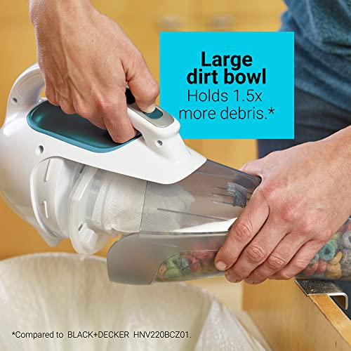 BLACK+DECKER Cordless Handheld Vacuum, Flexi Blue/Grey/White (HHVI315JO42)