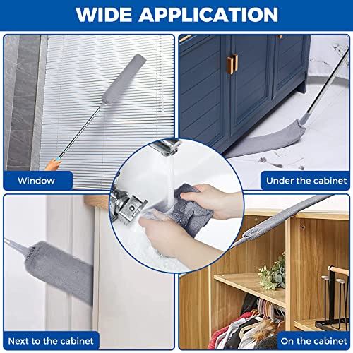 Long Handle Retractable Duster with 2 Microfiber Cloths