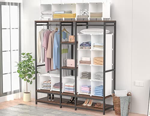 12-Cube Portable Closet Organizer Shelves for Clothing Storage