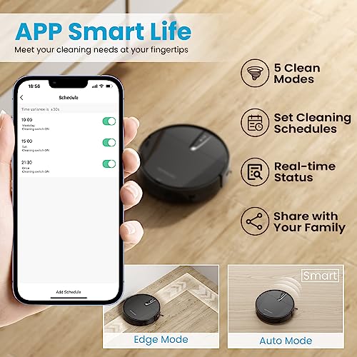 Smart Robot Vacuum Cleaner, 3000Pa Cyclone Suction