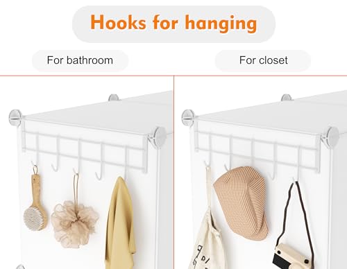 12-Cube Portable Closet Organizer Shelves for Clothing Storage