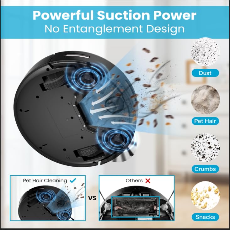 Smart Robot Vacuum Cleaner, 3000Pa Cyclone Suction