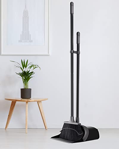 52" Long Handle Standing Dustpan & Broom Set