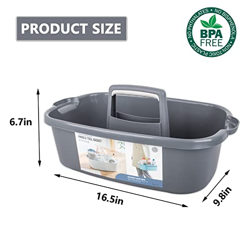JiatuA Large Portable Shower Caddy Organizer - Dark Gray