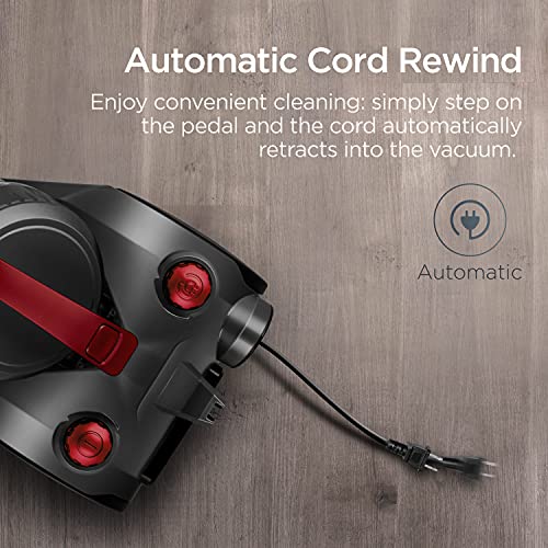EUREKA Lightweight Canister Vacuum for Carpets and Hard Floors