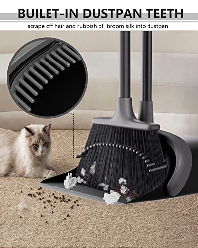 52" Long Handle Standing Dustpan & Broom Set