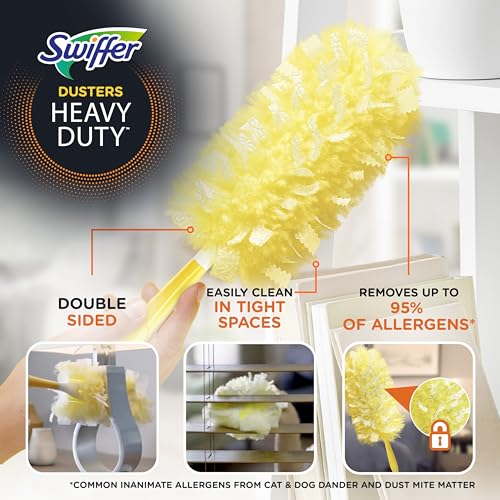 Swiffer Heavy Duty Duster Bundle - Handle + 12 Dusters