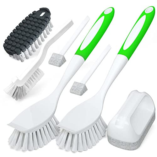 5-Pack Holikme Kitchen Cleaning Brush Set in Green