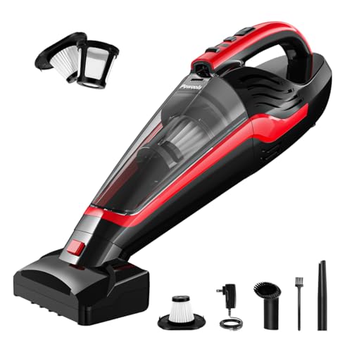 Pet Hair Handheld Vacuum with Reusable Filter, Red