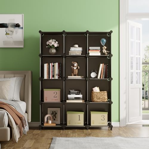 12-Cube Portable Closet Organizer for Kids, Bedroom, Office