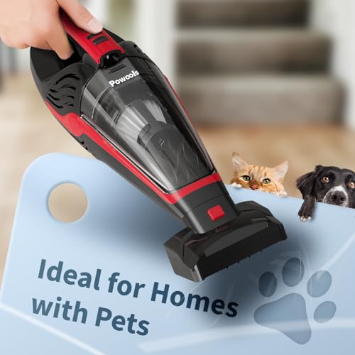 Pet Hair Handheld Vacuum with Reusable Filter, Red