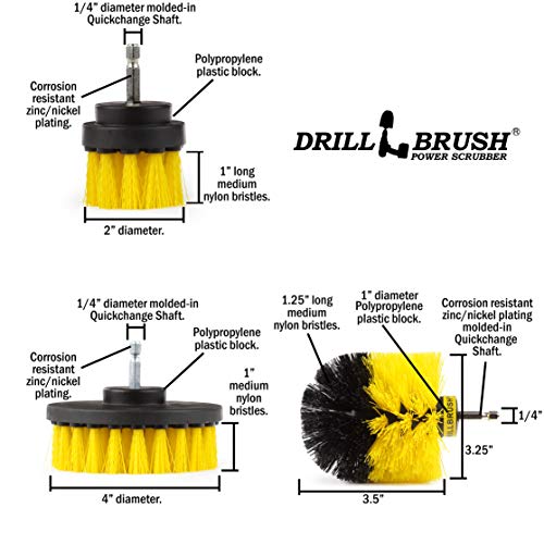 Bathroom Drill Brush Set - All-Purpose Power Scrubber