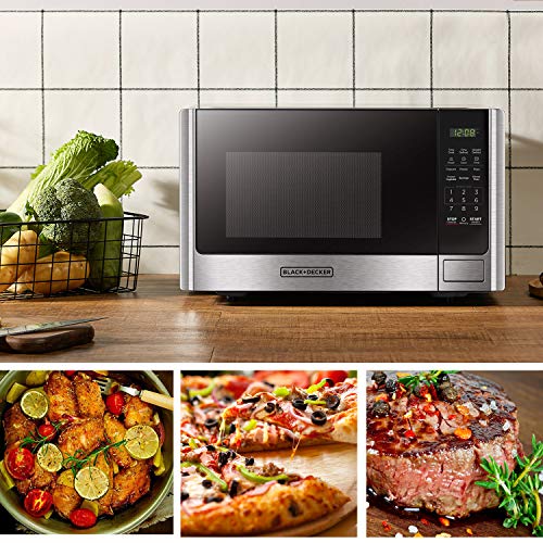 Digital Microwave with Child Safety Lock, Stainless Steel