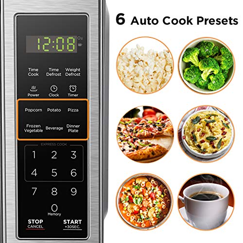 Stainless Steel Digital Microwave Oven - 0.7 Cu.ft