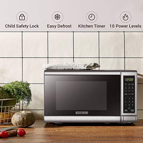 Stainless Steel Digital Microwave Oven - 0.7 Cu.ft