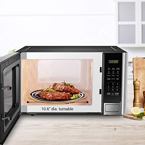 Digital Microwave with Child Safety Lock, Stainless Steel