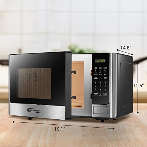 Digital Microwave with Child Safety Lock, Stainless Steel