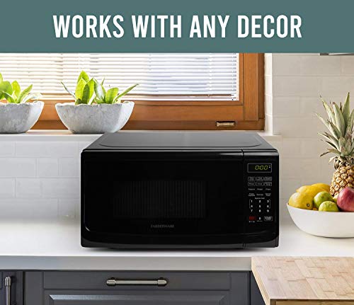 700W Farberware Retro Microwave with LED & Child Lock