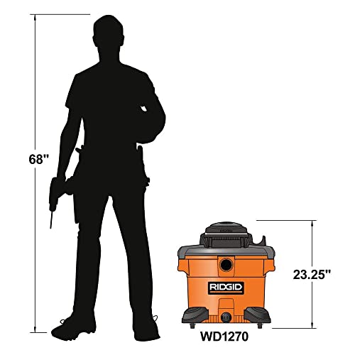 RIDGID Wet Dry Vac 12 Gal. 5.0 HP