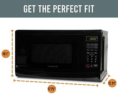 700W Farberware Retro Microwave with LED & Child Lock