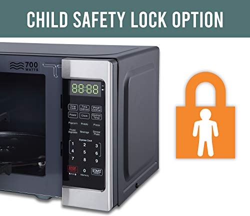 Farberware 0.7 cu ft Microwave with LED Lighting & Child Lock