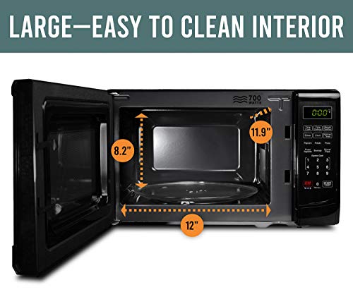 700W Farberware Retro Microwave with LED & Child Lock