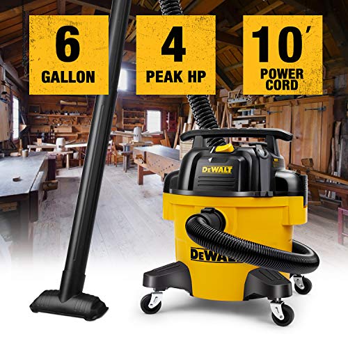 Yellow DEWALT 6 gal Poly Wet/Dry Vac