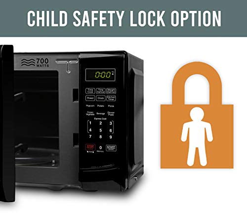 700W Farberware Retro Microwave with LED & Child Lock