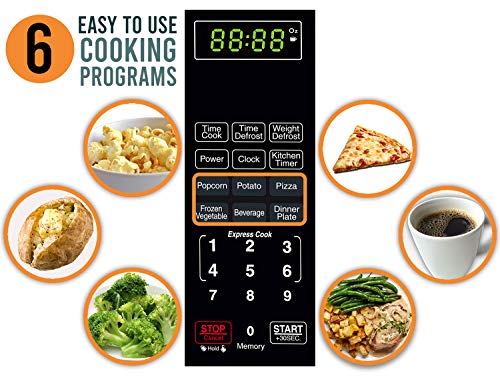 700W Farberware Retro Microwave with LED & Child Lock