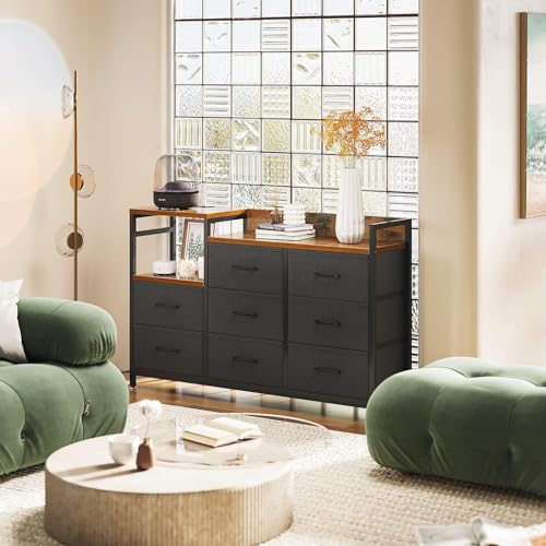 Charging Dresser: 8 Drawers, Sturdy Frame, 52" Wide
