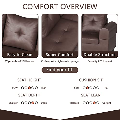 L-Shaped Sofa with Storage Ottoman & Cup Holder