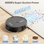 Smart Robot Vacuum and Mop with 4000Pa Suction