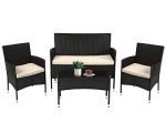 4-Piece Outdoor Rattan Patio Furniture Set