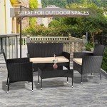 4-Piece Outdoor Rattan Patio Furniture Set