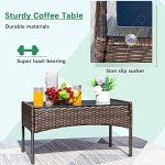 4-Piece Outdoor Wicker Patio Conversation Set