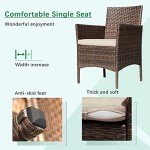 4-Piece Outdoor Wicker Patio Conversation Set