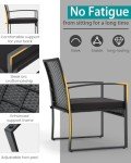 3-Piece Outdoor Rattan Bistro Furniture Set