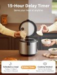 COMFEE' 6-in-1 Compact Rice Cooker, 2 QT