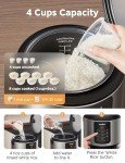 COMFEE' 6-in-1 Compact Rice Cooker, 2 QT