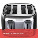 BLACK+DECKER 4-Slice Toaster with Extra Wide Slots