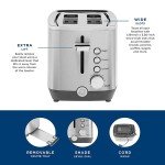 GE Stainless Steel Toaster with Extra Wide Slots
