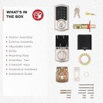 Kwikset SmartCode 270 Touchpad Deadbolt, Auto Lock, Satin Nickel