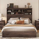 Walnut 4-Piece Queen Bedroom Set with USB Ports