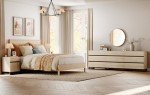 Light Oak Dresser and Nightstand Set of 3