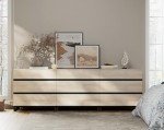 Light Oak Dresser and Nightstand Set of 3