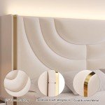 King Velvet LED Bed Frame with Storage Drawers